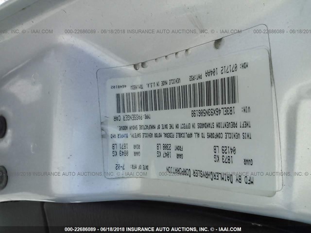 1B3EL46X93N506198 - 2003 DODGE STRATUS SE/SXT SILVER photo 9