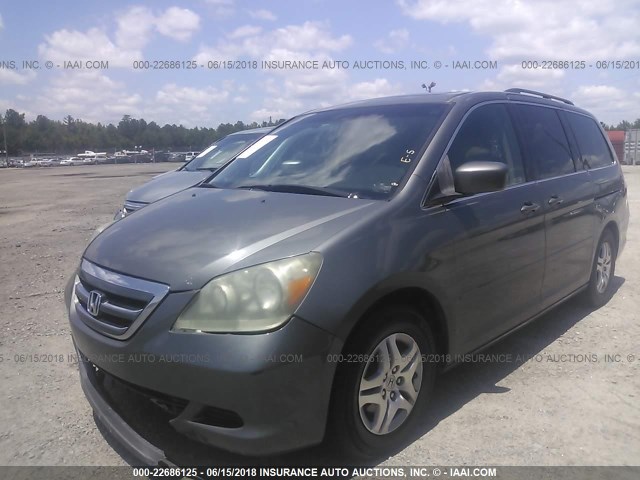 5FNRL38637B062092 - 2007 HONDA ODYSSEY EXL GRAY photo 2