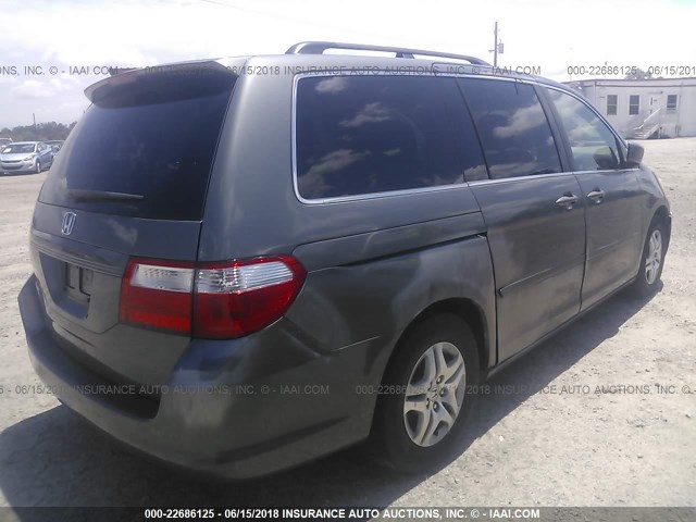 5FNRL38637B062092 - 2007 HONDA ODYSSEY EXL GRAY photo 4