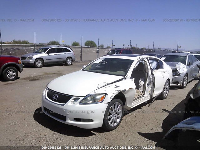 JTHBH96S965009174 - 2006 LEXUS GS GENERATION 200 300 WHITE photo 2