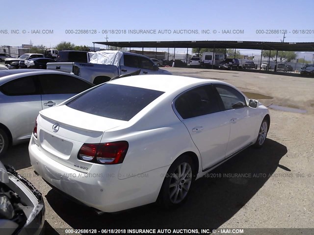 JTHBH96S965009174 - 2006 LEXUS GS GENERATION 200 300 WHITE photo 4