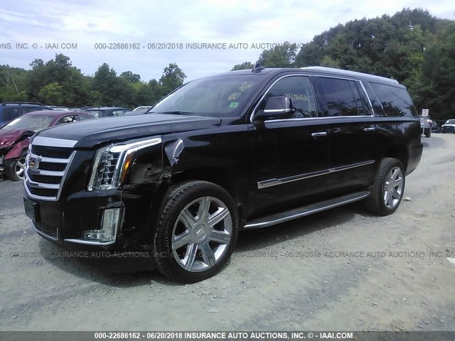 1GYS4HKJ0JR104447 - 2018 CADILLAC ESCALADE ESV LUXURY BLACK photo 2