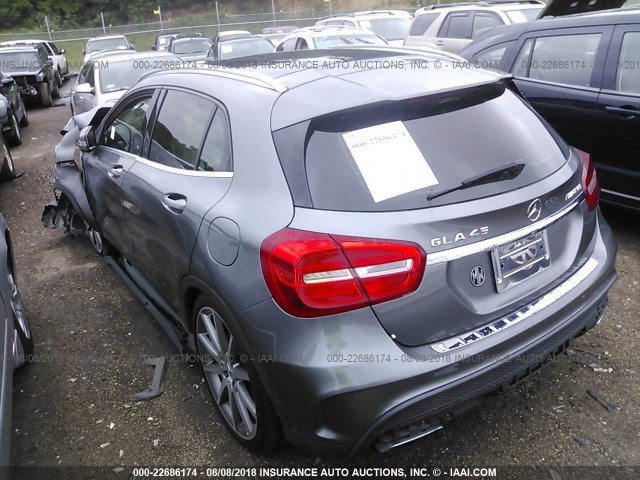 WDDTG5CB1FJ021810 - 2015 MERCEDES-BENZ GLA 45 AMG GRAY photo 3