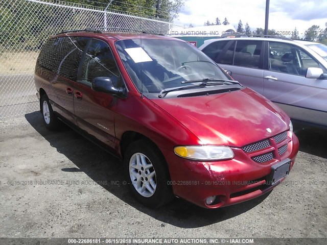 1B4GP44G1YB755325 - 2000 DODGE GRAND CARAVAN SE/SPORT MAROON photo 1