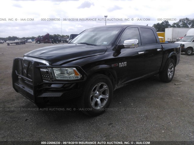 1C6RR7NM7FS574682 - 2015 RAM 1500 LARAMIE BLACK photo 2