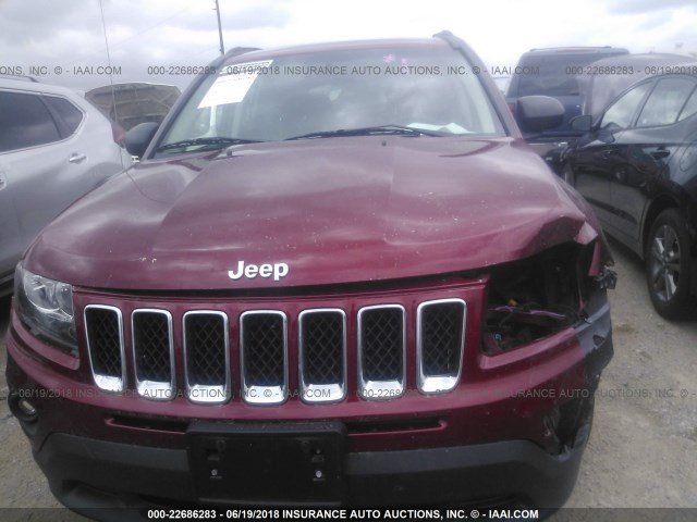 1C4NJDBBXHD104167 - 2017 JEEP COMPASS SPORT RED photo 6