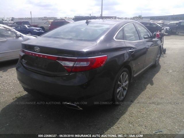 KMHFG4JG1FA453468 - 2015 HYUNDAI AZERA BROWN photo 4