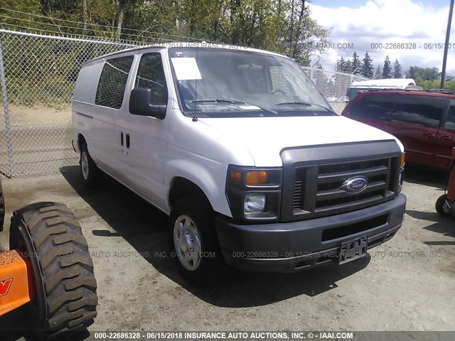 1FTNE1EL1CDA68322 - 2012 FORD ECONOLINE E150 VAN WHITE photo 1