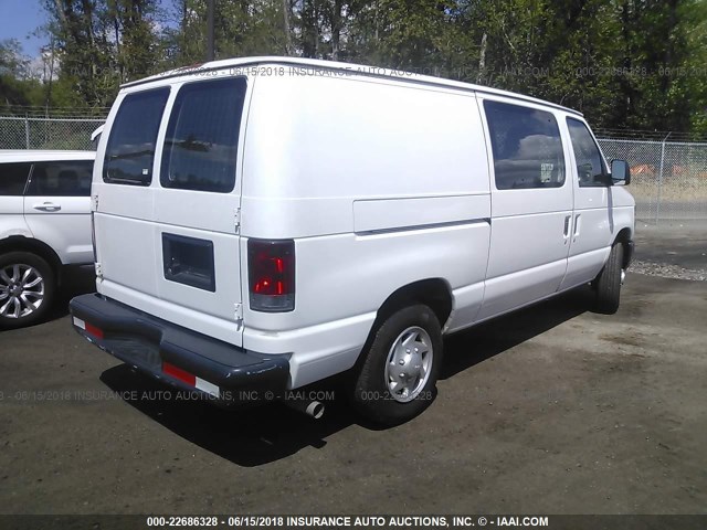 1FTNE1EL1CDA68322 - 2012 FORD ECONOLINE E150 VAN WHITE photo 4