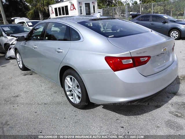 1G1ZD5STXJF142167 - 2018 CHEVROLET MALIBU LT SILVER photo 3