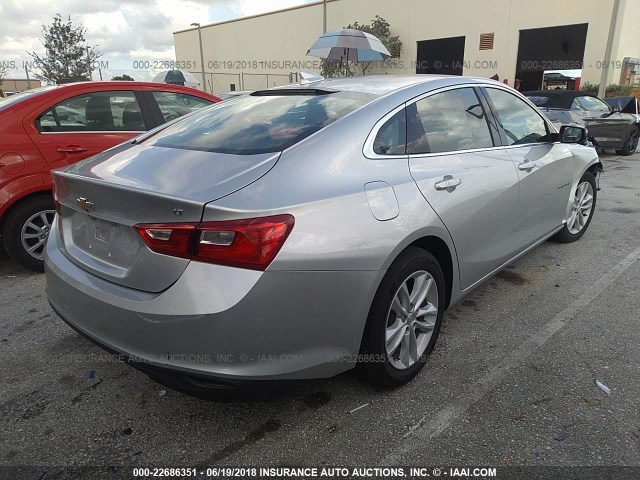 1G1ZD5ST3JF148716 - 2018 CHEVROLET MALIBU LT SILVER photo 4