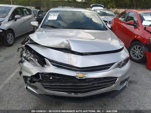 1G1ZD5ST3JF148716 - 2018 CHEVROLET MALIBU LT SILVER photo 6