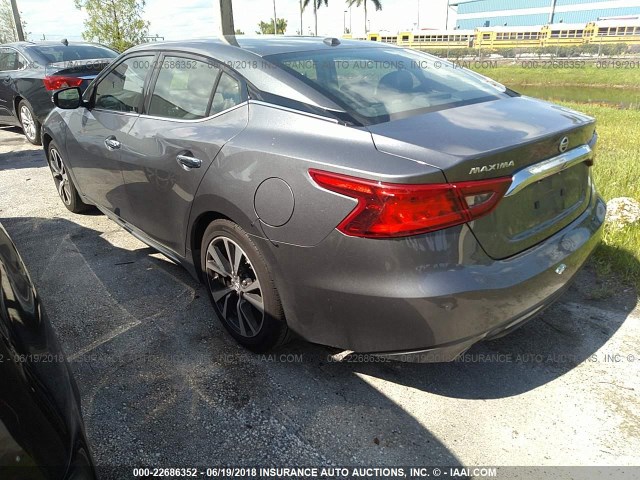 1N4AA6AP5HC402242 - 2017 NISSAN MAXIMA 3.5S/SV/SL/SR/PLAT GRAY photo 3