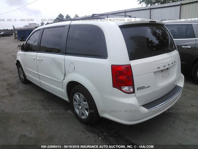 2D4RN4DG6BR654729 - 2011 DODGE GRAND CARAVAN EXPRESS WHITE photo 3