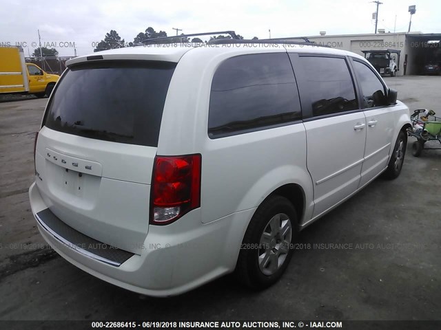 2D4RN4DG6BR654729 - 2011 DODGE GRAND CARAVAN EXPRESS WHITE photo 4