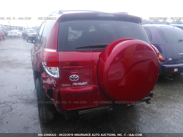 JTMBK31V976025534 - 2007 TOYOTA RAV4 LIMITED RED photo 6