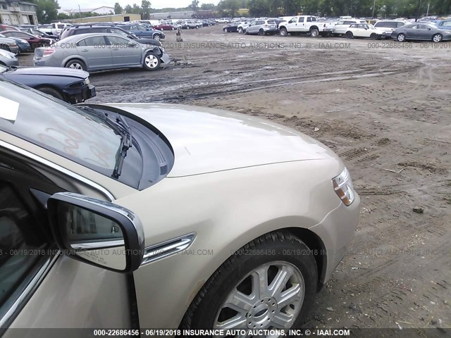 1FAHP25W18G105372 - 2008 FORD TAURUS LIMITED TAN photo 6