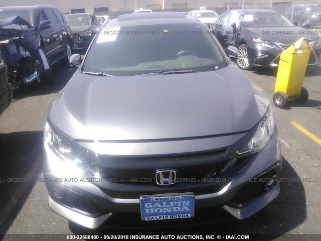 2HGFC1E51JH700135 - 2018 HONDA CIVIC SI GRAY photo 6