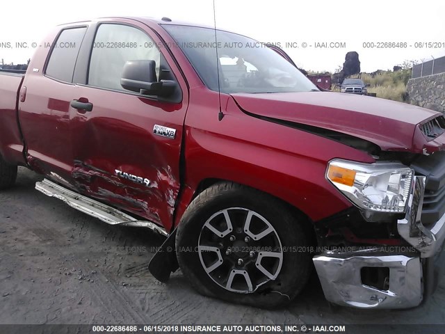 5TFUY5F10FX440162 - 2015 TOYOTA TUNDRA DOUBLE CAB SR/SR5 RED photo 6