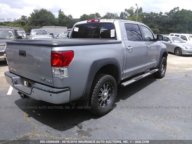 5TFHW5F13CX253307 - 2012 TOYOTA TUNDRA CREWMAX LIMITED SILVER photo 4