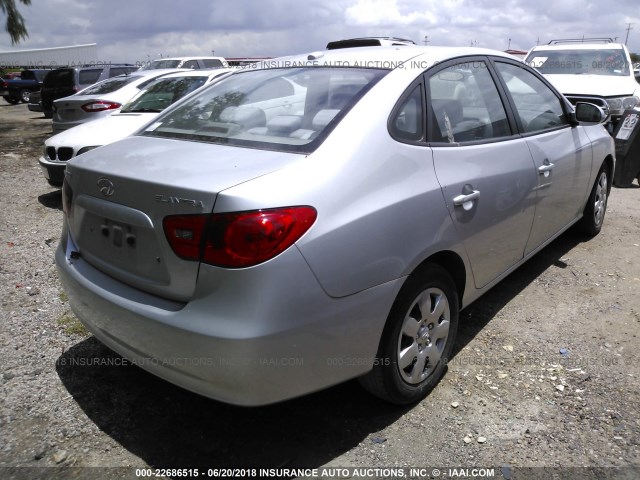 KMHDU46D97U188216 - 2007 HYUNDAI ELANTRA GLS/SE/LIMITED SILVER photo 4