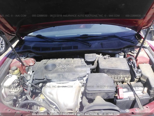 4T1BF3EK9BU154085 - 2011 TOYOTA CAMRY SE/LE/XLE RED photo 10