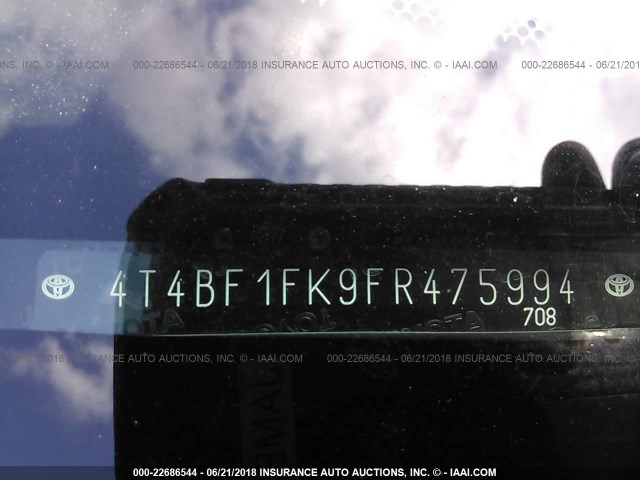 4T4BF1FK9FR475994 - 2015 TOYOTA CAMRY LE/XLE/SE/XSE Champagne photo 9