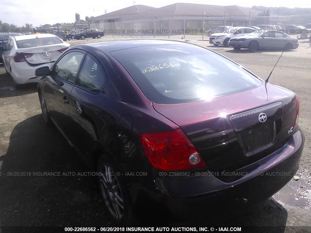 JTKDE177760126594 - 2006 TOYOTA SCION TC 紫色 照片 3