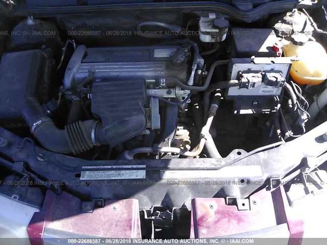 1G8AZ55F76Z141313 - 2006 SATURN ION LEVEL 2 MAROON photo 10