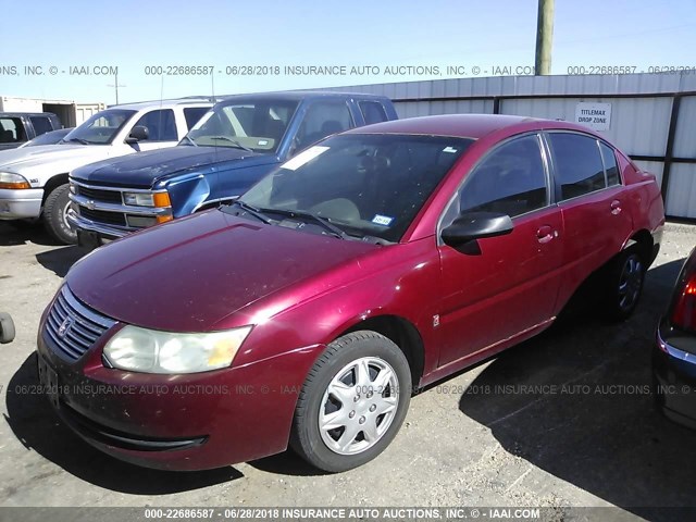 1G8AZ55F76Z141313 - 2006 SATURN ION LEVEL 2 MAROON photo 2