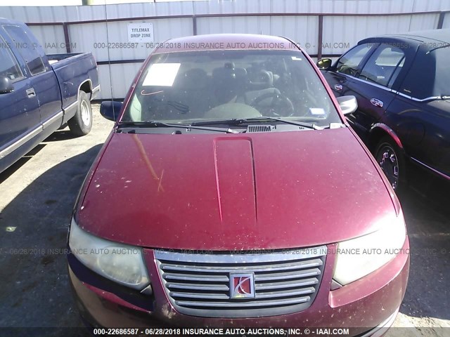 1G8AZ55F76Z141313 - 2006 SATURN ION LEVEL 2 MAROON photo 6