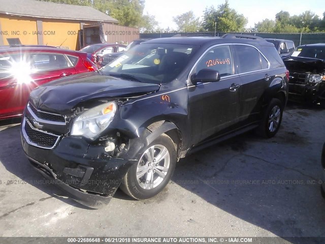 2CNALDEC4B6421487 - 2011 CHEVROLET EQUINOX LT BLACK photo 2