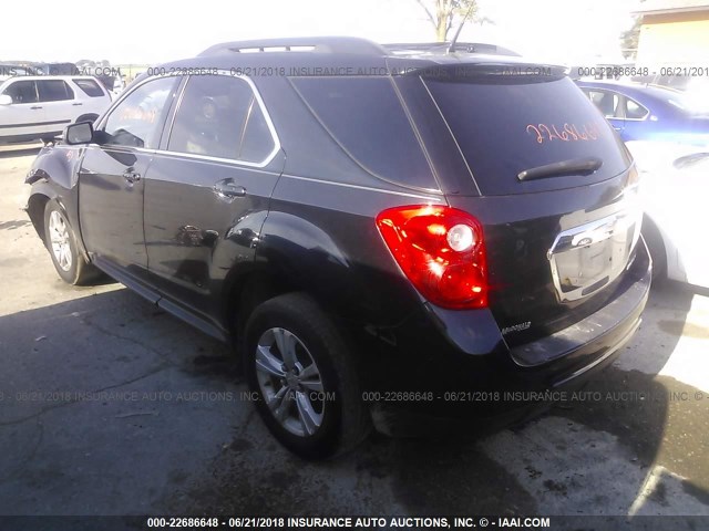 2CNALDEC4B6421487 - 2011 CHEVROLET EQUINOX LT BLACK photo 3