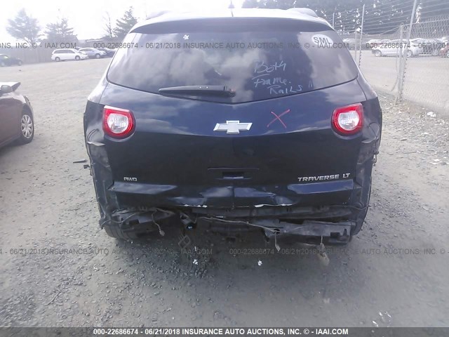 1GNLVFED6AS127765 - 2010 CHEVROLET TRAVERSE LT BLUE photo 6