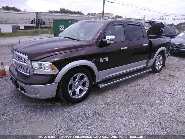 1C6RR7NM7FS607339 - 2015 RAM 1500 LARAMIE BURGUNDY photo 2