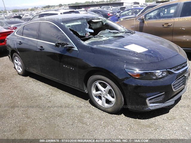 1G1ZB5ST8HF170551 - 2017 CHEVROLET MALIBU LS BLACK photo 1