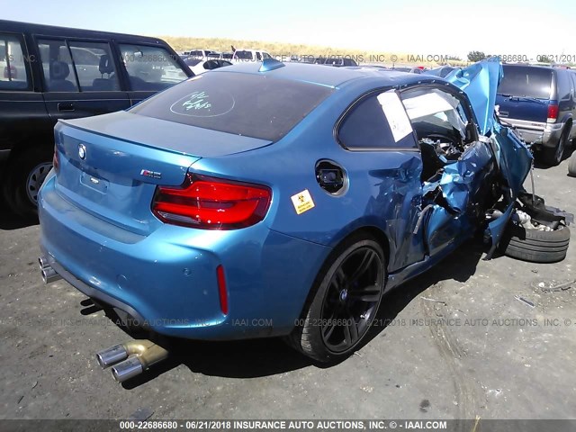 WBS1J5C5XJVD36986 - 2018 BMW M2 蓝色 照片 4