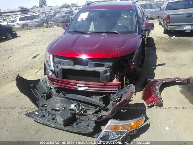 1FM5K8F87FGA29146 - 2015 FORD EXPLORER LIMITED 红色 照片 6
