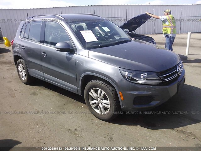 WVGBV7AX3GW561729 - 2016 VOLKSWAGEN TIGUAN S/SE/SEL/R-LINE GRAY photo 1