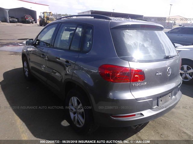 WVGBV7AX3GW561729 - 2016 VOLKSWAGEN TIGUAN S/SE/SEL/R-LINE GRAY photo 3