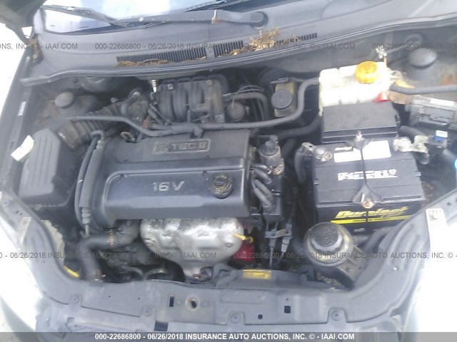 KL1TD56618B145470 - 2008 CHEVROLET AVEO LS BLACK photo 10