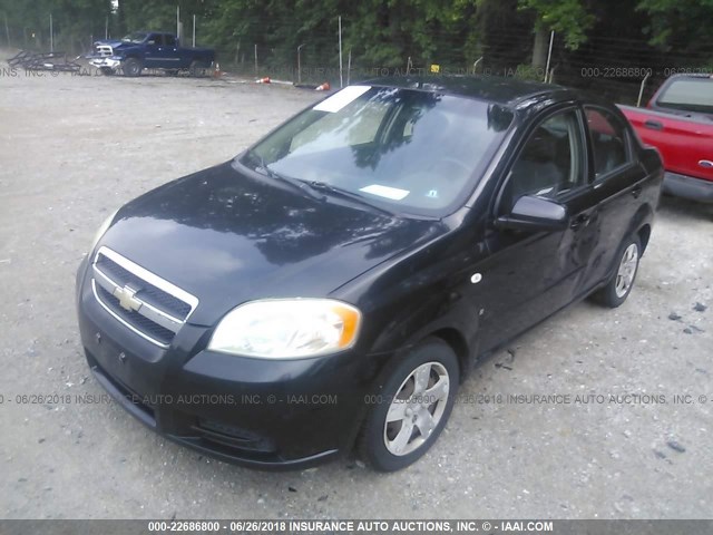 KL1TD56618B145470 - 2008 CHEVROLET AVEO LS BLACK photo 2