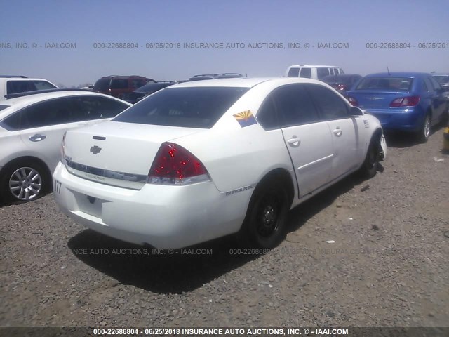 2G1WS55R579307164 - 2007 CHEVROLET IMPALA POLICE WHITE photo 4