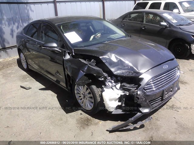 3FA6P0LU3FR151160 - 2015 FORD FUSION SE HYBRID GRAY photo 1