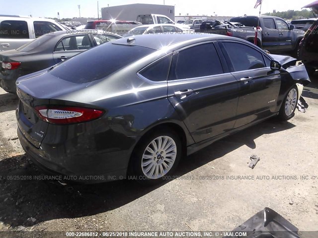 3FA6P0LU3FR151160 - 2015 FORD FUSION SE HYBRID GRAY photo 4