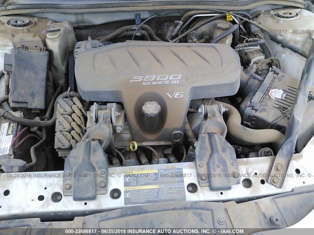 2G2WP542051271378 - 2005 PONTIAC GRAND PRIX SILVER photo 10