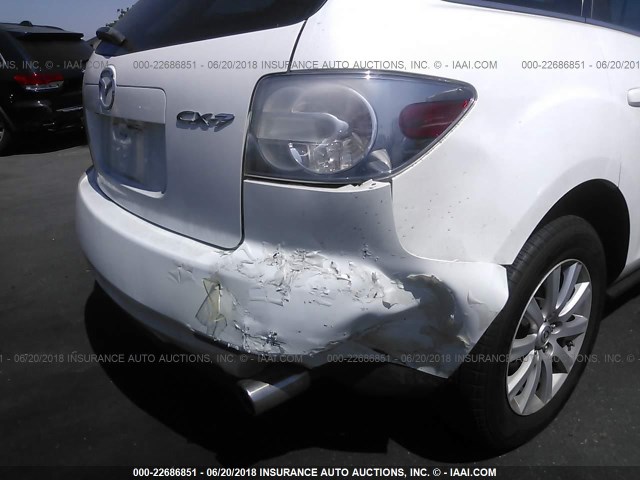 JM3ER2WM3A0321802 - 2010 MAZDA CX-7 WHITE photo 6