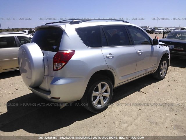 JTMZK31V585022622 - 2008 TOYOTA RAV4 LIMITED SILVER photo 4