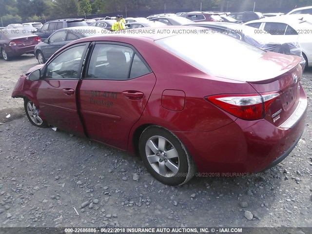 2T1BURHEXEC096718 - 2014 TOYOTA COROLLA L/LE/LE PLS/PRM/S/S PLS RED photo 3