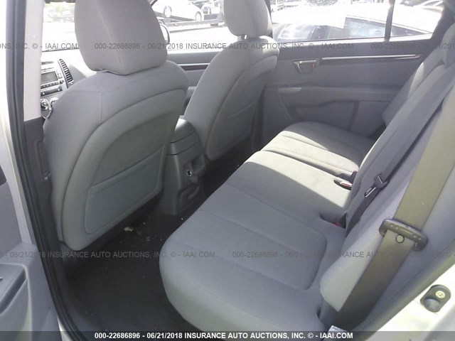 5XYZG3AB1BG009761 - 2011 HYUNDAI SANTA FE GLS SILVER photo 8